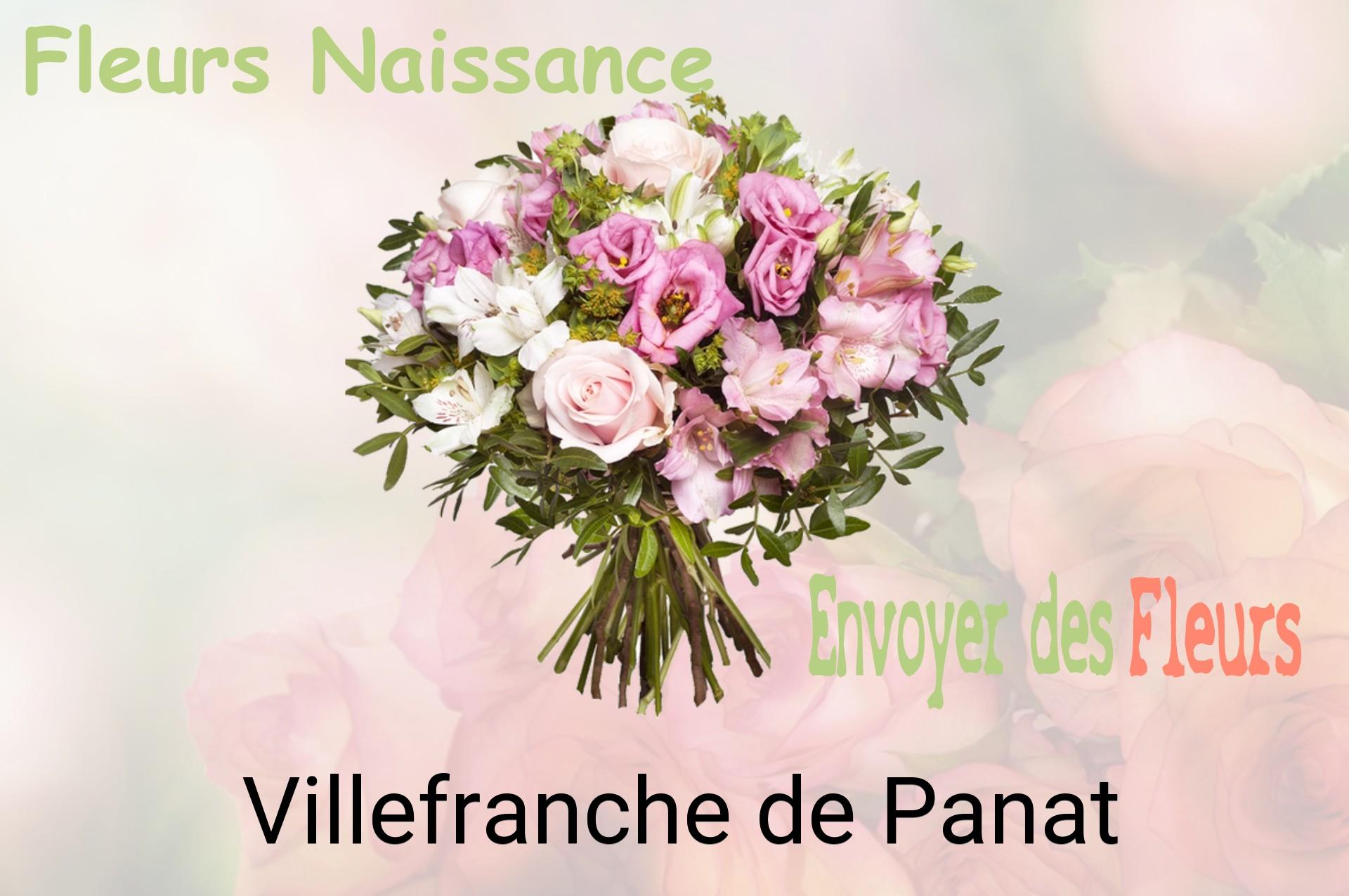 Bouquet de fleurs de naissance livré à Villefranche-de-Panat