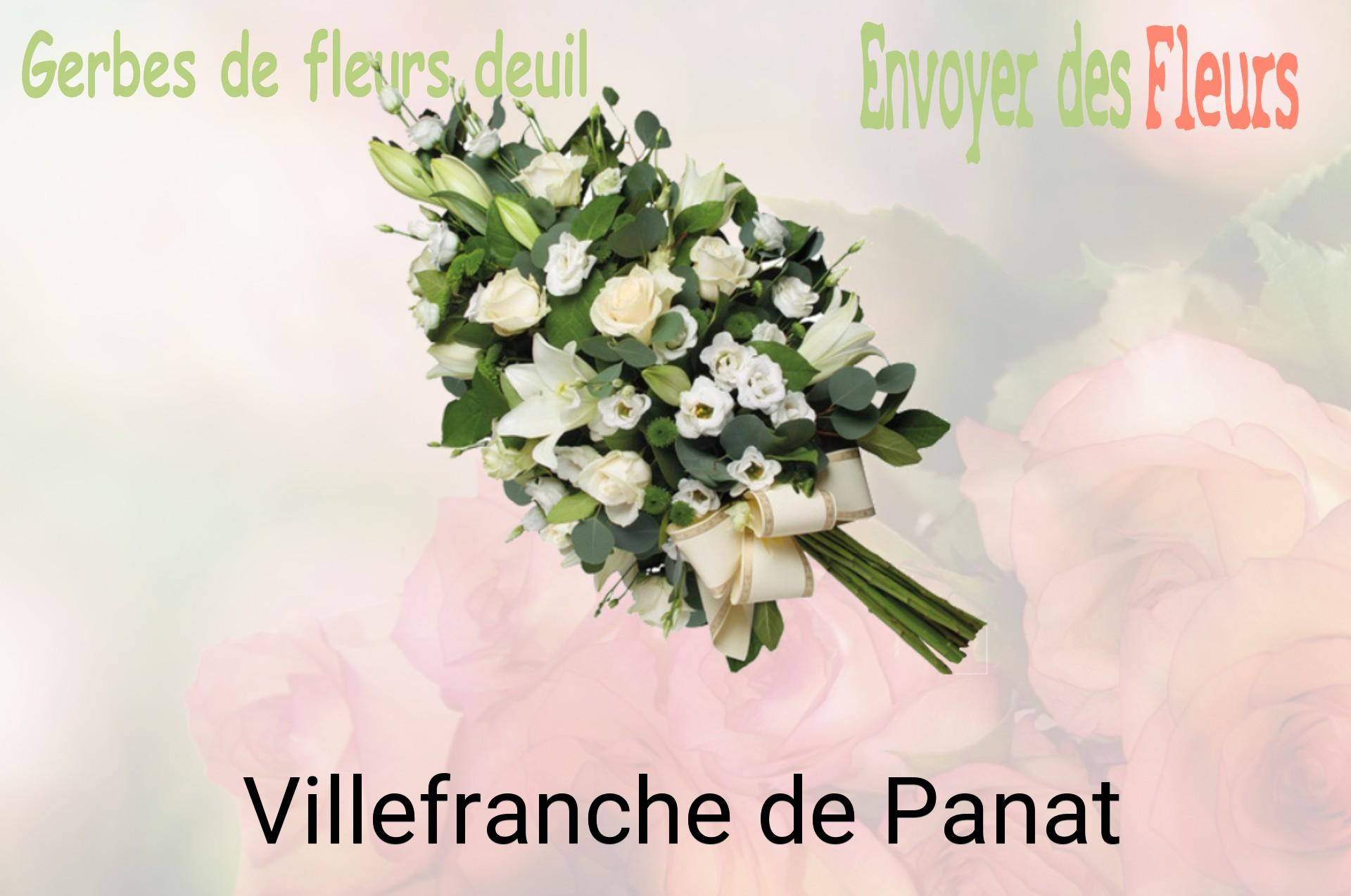 Gerbe de fleurs de deuil livrée à Villefranche-de-Panat
